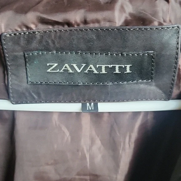 ZAVATTI Women's Brown 100% Genuine Leather Jacket Size M - Picture 5 of 13